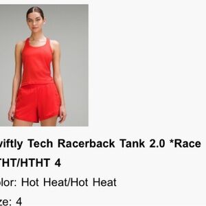 lululemon athletica Racerback Tank in Red